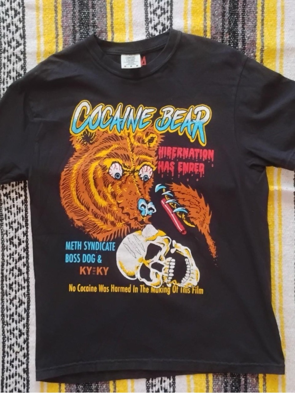 Cocaine Bear Graphic Short Sleeve Tee - Black